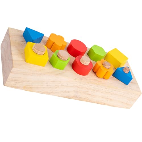 UPKOCH Jungen Spielzeug 1 Set Von Holzformspielzeug Für Kleinkinder Puzzle Zur Formen Und Farberkennung Montessori Geprüftes Lernspielzeug Für Die Frühkindliche Entwicklung Ab 1 Jahr Babyspielzeug von UPKOCH