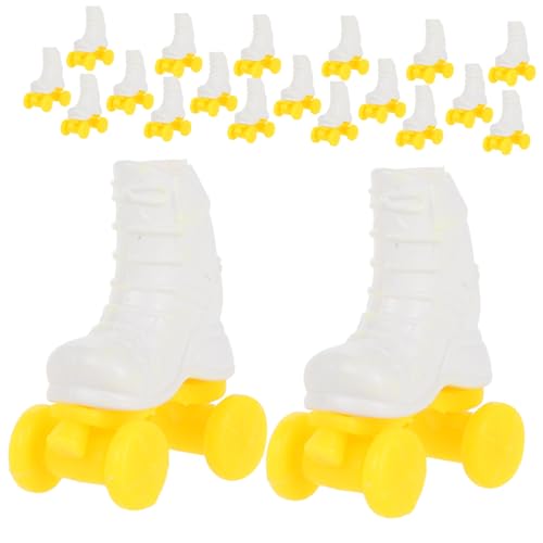 UPKOCH Miniatur-rollschuh-Set Puppenschuhe Dekoratives Spielzeug 10 Stück Mini-Skates Für Das Puppenhaus Einzigartige Handwerkskunst von UPKOCH