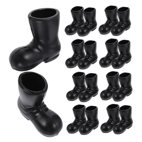 UPKOCH 10 Paar Weihnachtsstiefel Miniatur-Weihnachtsschmuck Weihnachtsdekoration Weihnachtliche Hausdekoration Mini- -Dekore dekorative Minischuhe Abs Black von UPKOCH