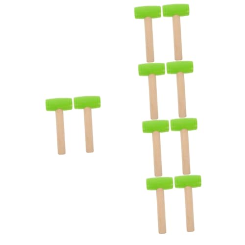 UPKOCH 10 STK Holzspielzeug Für Kinder Lustige Spielzeuge Kinder Hämmern Spielzeug Mallet-Spielzeug Kleine Hammerspielzeuge Hammerschlagspielzeug Hammer Spielzeug Hölzern Green von UPKOCH