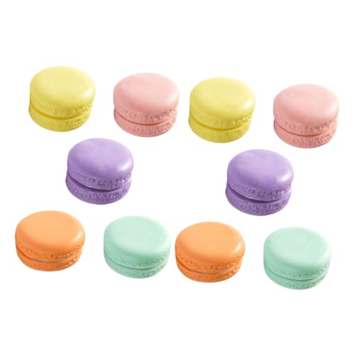 UPKOCH 10 Stück Künstliche Macarons Bausatz Dessertbecher Mit Deckel Gefälschte Macarons Künstlicher Fisch Keks Aquariumdekorationen Groß Lebensechtes Lebensmittelspielzeug Glasur PVC von UPKOCH