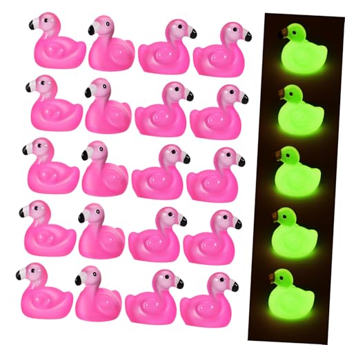 UPKOCH 100 Stück Mini-Flamingo-Figuren, Mini-tierfiguren, Kleine Flamingo-Ornamente, Kleine Figuren, Kuchendekoration, Puppenhaus-miniaturen von UPKOCH