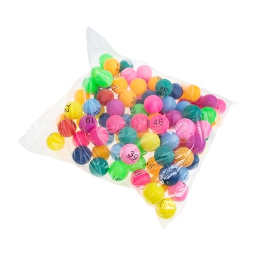 UPKOCH 100st Farbe Zahlenball Lotteriekugeln Lottozahlen Kugeln Mini-Bingo-Kugeln Lustige Lottokugeln Anzahl Lottokugeln Bingo-käfig-spielbälle - Pongbälle Rote Rufbälle Colorful Plastik von UPKOCH