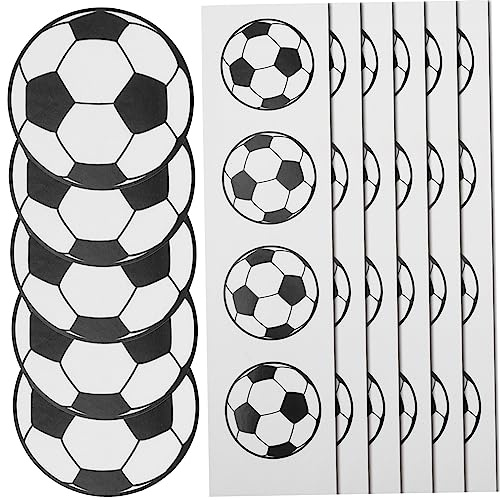 UPKOCH 100st Fußball-Aufkleber Selbstklebendes Fußballetikett Selbstklebende Fußballaufkleber Umschlagaufkleber Aufkleber Vorhanden Geschenkaufkleber Selbstklebendes Kupferplattenpapier von UPKOCH