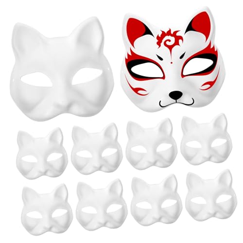 UPKOCH 105 Stk Zellstoff-Blank-Maske Maskerade Papiermaske Katzenmasken aus weißem Papier säubern verrückt halloween masken halloweenmaske Spielzeug Maskerade Zubehör Party-Papiermaske von UPKOCH