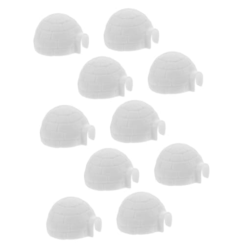 UPKOCH 10St Iglu-Modell realistisches Polarhausspielzeug kleines Iglu-Spielzeug Polartiere Figur Miniatur Iglu-Statue Kinder-Iglu-Spielzeug Iglu-Figuren für Kinder Iglu- Plastik Weiß von UPKOCH