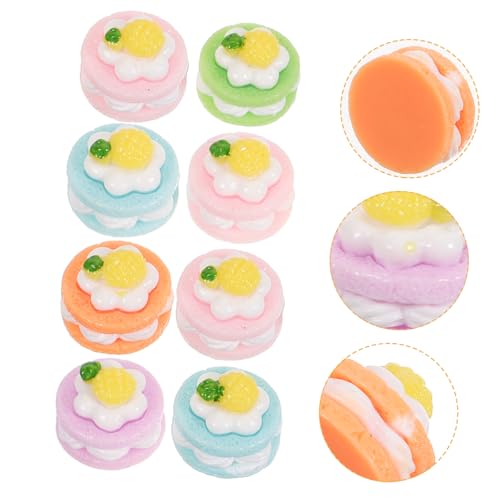 UPKOCH 10St Keks Lebensmittelspielzeug vorgeben realistischer Kuchen Macarons lustige Spielsachen Simulationskuchenspielzeug Mini-Kuchen künstliches Kuchenspielzeug Miniatur-Dinge Plastik von UPKOCH