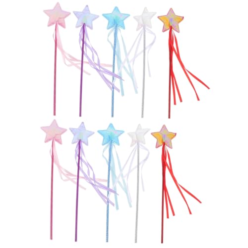 UPKOCH 10St Pentagramm-Fee-Zauberstab Stern Bausatz Zauberstab der Schneefee Feenkostüm für Mädchen Film Fairy Wand Party deko Feenstab für Halloween dekorativer Feenstab von UPKOCH