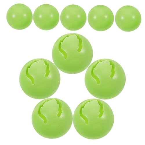 UPKOCH 10st Spielzeugglocke Katzenbälle Mit Glocke Rasselspielzeug Ball Katzenspielzeug Rasseleinsätze Für Gehäkeltes Haustierspielzeug Haustier Rasseln Rasselteile Plastik Light Green von UPKOCH