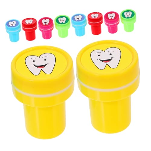 UPKOCH 10st Stempel Spielzeug Selbstfärbender Stempel Kleine Zahnstempel Zähne Partygeschenke Themenstempel Briefmarken Für Den Unterricht Zoo-gastgeschenke Handstempel Stempel-kit PVC von UPKOCH