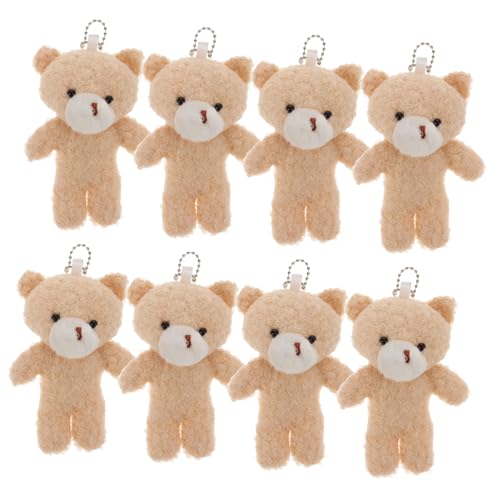 UPKOCH 10st Teddybär- Tragbarer Bärenanhänger Multifunktionaler Bärenanhänger Dekoratives Bärendekor Mini-bären- Ausgestopfter Kleiner Bär Tragen -Fleece Beige von UPKOCH