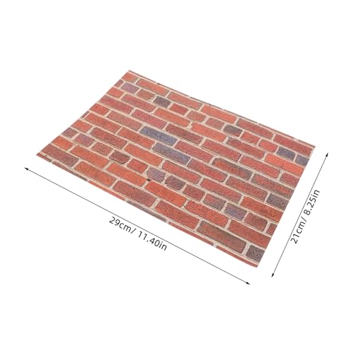 UPKOCH 12 Blatt Puppenhaus Tapete mit Realistischem Ziegelmauer-Muster Schnelle Montage Präzise für Miniatur-wandverkleidung Dekoratives Zubehör für DIY Puppenhausgestaltung UPKOCH 12 Blatt Puppenhaus Tapete mit Realistischem Ziegelmauer-Muster Schnelle Montage Präzise für Miniatur-wandverkleidung Dekoratives Zubehör für DIY Puppenhausgestaltung von UPKOCH