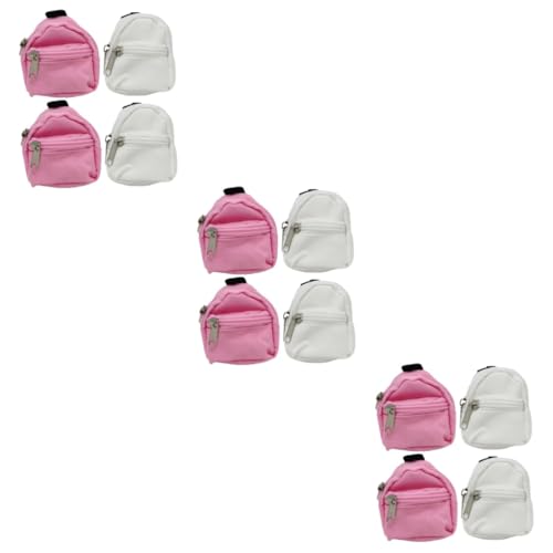 UPKOCH 12 STK Simulation Schultasche Dekorativer Puppenrucksack Schultaschen Für Mädchen Mini-puppentasche Mini-puppenrucksäcke Mini-Rucksack-Spielzeug Rucksäcke Für Mädchen Stoff von UPKOCH