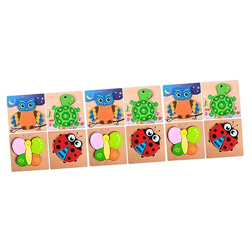 UPKOCH 12 Sätze Holzpuzzles Für Kinder Puzzletisch Holzpuzzle Für Jungen Kinderpuzzles Aus Holz 3D-Puzzles Für Kinder Bambus von UPKOCH