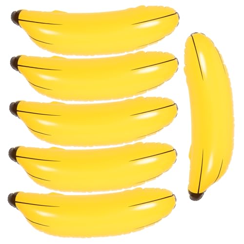 UPKOCH 12 Stk Aufblasbare Bananen-Requisiten Aufblasbares Bananenring-Wurfspiel lustiger Poolschwimmer zabawki stymulujące rozwój yellow spielzeug Schwimmer-Bananenstütze aus Kunststoff von UPKOCH