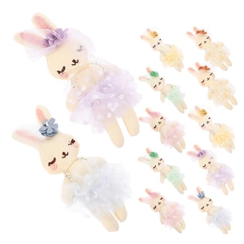 UPKOCH 12 Stück Kaninchenpuppe Kaninchen Kaninchen Plüschtiere Weicher Stoff Hase Kuschelhase Dekorative Kaninchenfiguren Kuscheltiere Stofftier Elefant Garn von UPKOCH