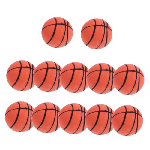 UPKOCH 12 Stück Mini Basketball Spielmatte Basketball Aufblasbarer Basketball Kleiner Ball Schaumstoffbälle Mini Ball Basketball Kleiner Basketball Mini Korb Mini Orange von UPKOCH