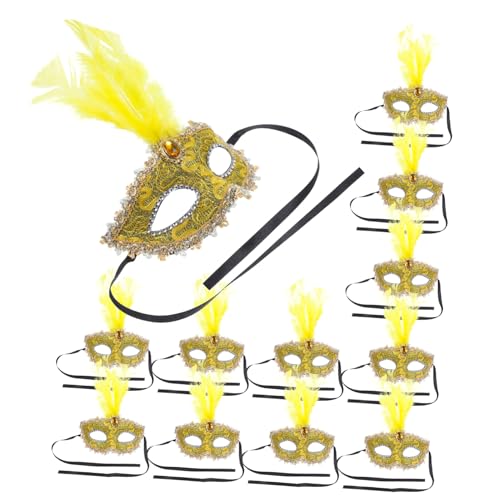 UPKOCH 12 Stück Teiliges Leichte Federmasken für Karneval und Maskenball Komfortable Verstellbare Masquerade Masken mit Elastischem Band Dekorative Cosplay Gesichtsmasken für Halloween UPKOCH 12 Stück Teiliges Leichte Federmasken für Karneval und Maskenball Komfortable Verstellbare Masquerade Masken mit Elastischem Band Dekorative Cosplay Gesichtsmasken für Halloween von UPKOCH