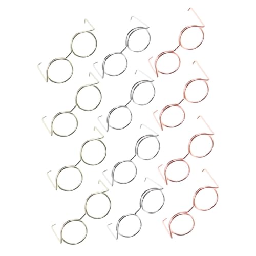 UPKOCH 12 Stück Teiliges Mini Puppenbrillen aus Robustem Kupferdrahtbeschichtetem Metall Vielseitige Langlebige Miniatur brillenrahmen für Puppenzubehör und Puppenhaus Dekoration zum UPKOCH 12 Stück Teiliges Mini Puppenbrillen aus Robustem Kupferdrahtbeschichtetem Metall Vielseitige Langlebige Miniatur brillenrahmen für Puppenzubehör und Puppenhaus Dekoration zum von UPKOCH