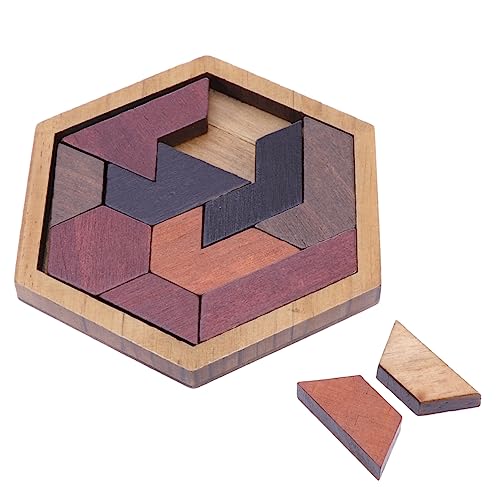 UPKOCH 12 Teiliges Holzspielzeug Hexagon Tangram Puzzle Für Pädagogisches Zur Der Gehirnentwicklung Kreative Holzpuzzles Für Jungen Und ädchen Ab 3 Jahren von UPKOCH