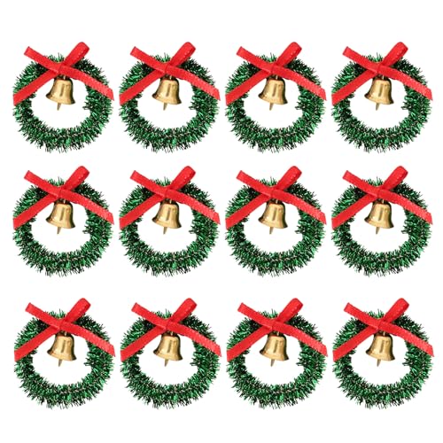 UPKOCH 12-teiliger Miniatur-Weihnachtskranz: Puppenhaus-Hängekranz-Szenenmodell – kleine Weihnachtsgirlanden für Puppenhaus-Party-Dekoration UPKOCH 12-teiliger Miniatur-Weihnachtskranz: Puppenhaus-Hängekranz-Szenenmodell – kleine Weihnachtsgirlanden für Puppenhaus-Party-Dekoration von UPKOCH