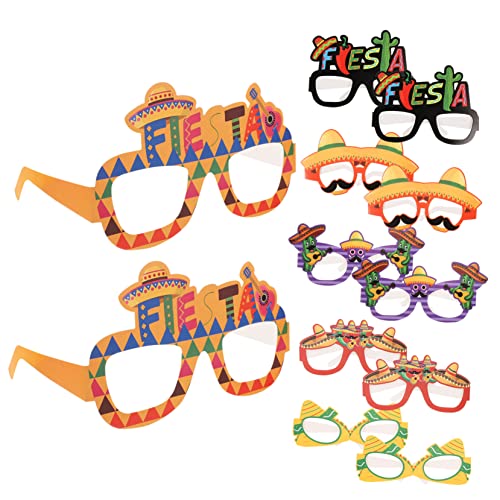 UPKOCH 12St Mexikanische Papierbrille Aufkleber Partybrille karneval brille Party-Kulisse Partydekoration faschingsbrille karnevalsbrille party zubehör Partygeschenke Brillengestell von UPKOCH