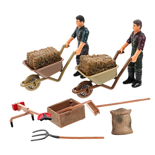 UPKOCH 12er Set Miniatur Bauernhof Zubehör Mini Farm Figuren & Werkzeuge Für Modelle Und Szenen Pädagogisches Für Farm Miniatur Set von UPKOCH