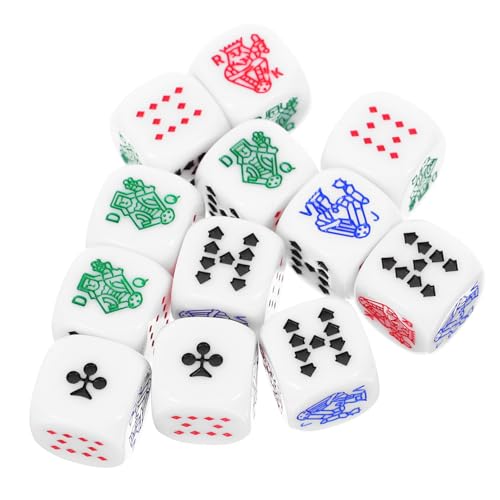 UPKOCH 12st Poker Würfel Tragbare Würfel Würfelspiel Spielwürfel Requisiten Pokerwürfel Requisiten Lügner Würfeln Freche Pokerchips Lügner Würfel Requisite Pokerwürfel-Requisite Acryl von UPKOCH