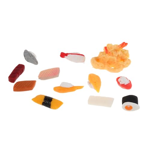 UPKOCH 12st Sushi-Modell Spielzeug Miniatur-Display-Essen Künstliches Winziges Essen Essensspielzubehör Winzige Lebensmittelornamente Mini Hausmannskost Miniaturhaus-Sushi Plastik von UPKOCH