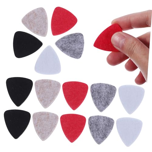 UPKOCH 15 STK Bunte Filzpicks Gitarrenzubehör Gitarren zubehör Ukulele zubehör Bass-Gitarrenplektren Handgemachte Filzplektren Gitarrenplektren für Kinder Ukulelenpickel Filzstoff von UPKOCH