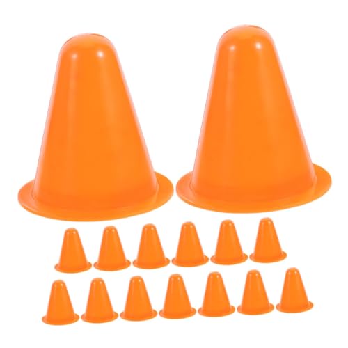 UPKOCH 15St Windsicherer Skiroller Sport-Marker-Cup Agility- Trainingskegel im Fitnessstudio Stapelbecher für Schlittschuh Sportkegel Trainingsstütze Trainingshütchen Fußball Orange von UPKOCH