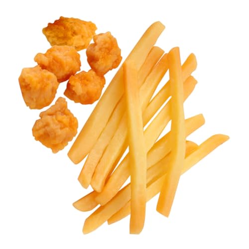 UPKOCH 16 STK Pommes-Modell falsches Huhn gefälschte Spielnahrung künstliche Pommes Frites Fast Food Realistische Lebensmittel gefälschtes Essen Fakefood für PVC Khaki von UPKOCH