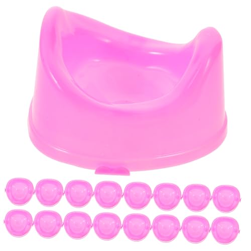 UPKOCH 16 Teiliges Puppen Wc Babypuppen Für Babys Mini Babypuppen Babytöpfchen Toilettenschüssel Kinderspielzeug Mini Bastelarbeiten Babypuppen Töpfchen Rollenspiel Toilette von UPKOCH