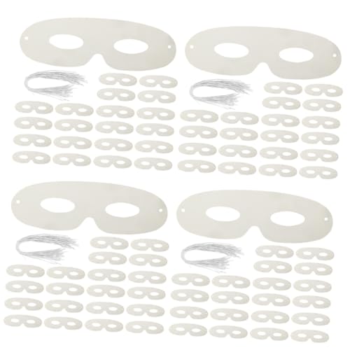 UPKOCH 160 Sätze DIY-Maske Therische Maske Halloween-Kostüm-Cosplay Männer maskieren einfache leere Maske Foto halloween masken halloweenmaske bemalbare Papiermasken DIY-Papiermaske Weiß von UPKOCH