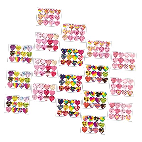 UPKOCH 18 Blatt Valentinstag Aufkleber Geschenkkarten Weihnachtsaufkleber Karten Nagelaufkleber Tags Scrapbook Aufkleber Weihnachtsdekoration Party Beschichtetes Papier von UPKOCH