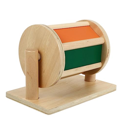 UPKOCH 1Pc Textil Trommel Pädagogisches Für Rolling Drum Gehirn Rassel Werkzeuge Werkzeuge Für Babys Werkzeuge Für Sensorische Bunte Holz von UPKOCH