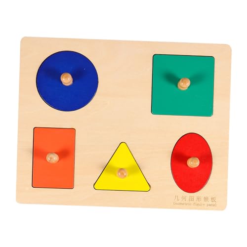 UPKOCH 1Satz Geometrisches Holz Puzzle Für Kleinkinder Pädagogisches Zur Frühen Form Puzzlespiel Für Montessori Zur Entwicklung Von Motorik Und Kreativität von UPKOCH