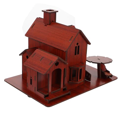 UPKOCH 1Stk 3D- -Puzzle Puzzle rätselbuch Toys Puzzle für Puzzle 3D-Puzzle 3D-Modell Zusammengebautes Villenmodell Villa-Puzzle Holz Brown von UPKOCH