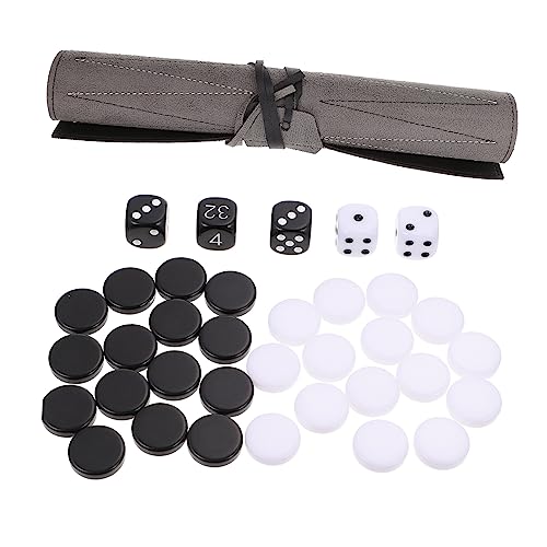 UPKOCH 1Stk Backgammon-Brett Reise Schachbrett PU-Schachbrett magnetisches Reise-Faltbrett Schachspiel Teil Schachbrett Kinder Schachbrett für Kinder Spielzubehör Spielversorgung Black von UPKOCH