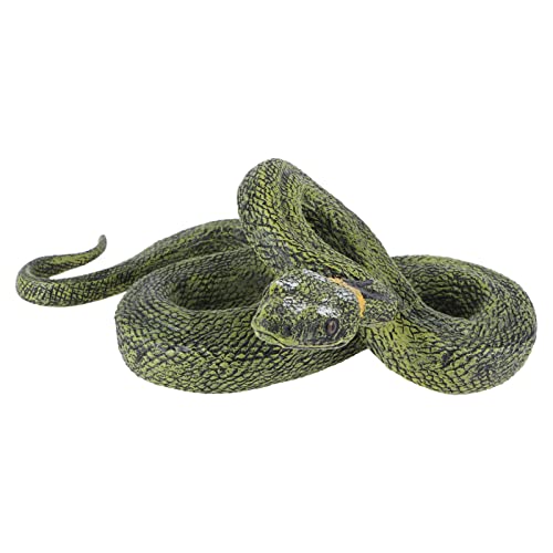 UPKOCH 1Stk Boa Constrictor Affenspielzeug Spielzeugschlangen Klapperschlange Bausatz streudekor Halloween Animal Figures Simulationsschlangen Schlangenmodell Plastik Green von UPKOCH