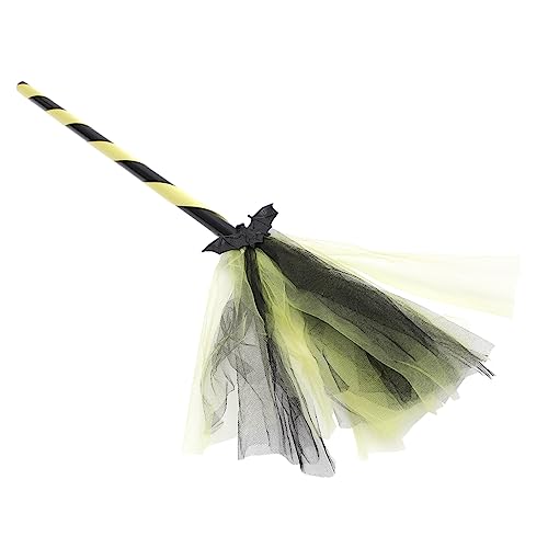 UPKOCH 1Stk Fledermausmaschenbesen Besenverzierung Halloween-Kürbis-Girlande Halloween Dekoration Halloween-Dekoration Halloween- -Requisiten Cosplay Fledermaus Besen Plastik Yellow von UPKOCH