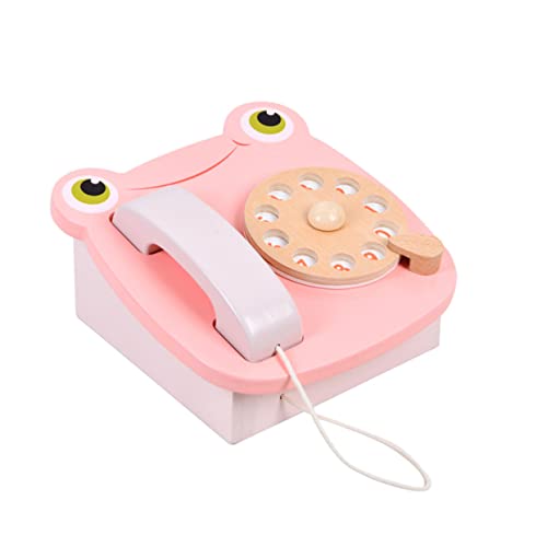 UPKOCH 1Stk Frosch Telefon holzspielzeug kindertelefon holzspielsachen für Weihnachten Telefonspielzeug für Kindererziehung hölzern von UPKOCH