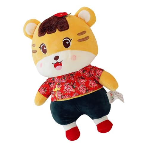 UPKOCH 1Stk Plüschtier Plüsch Tierkreiszeichen Plüschfigur Kinderspielzeug chinesische neujahrstierpuppe Kinder deko Kinder Kuscheltier Toys Neujahrspuppe Plüsch-Tiger-Puppe rot von UPKOCH