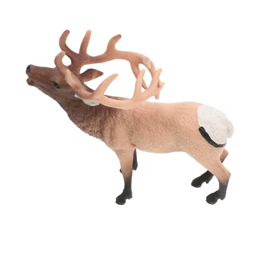 UPKOCH 1Stk Wildtiermodell bürodeko büro Dekoration Weihnachten Dekoration weihnachtsdeko weihnatsdeko Spielzeug für Hirschstatuen Miniatur-Zubehör Hirsch-Modell Rotwild-Modell Brown von UPKOCH