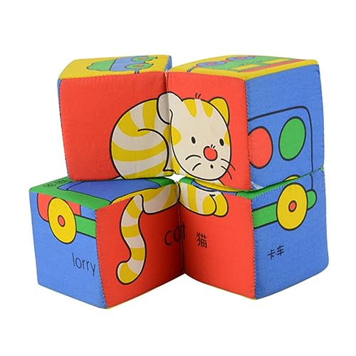 UPKOCH 1Stk Zusammengebaute Bausteine entwicklung Babies plüschtiere Educational Toys holzbauklötze Babyspiele Bausteinspielzeug Stoff Colorful von UPKOCH