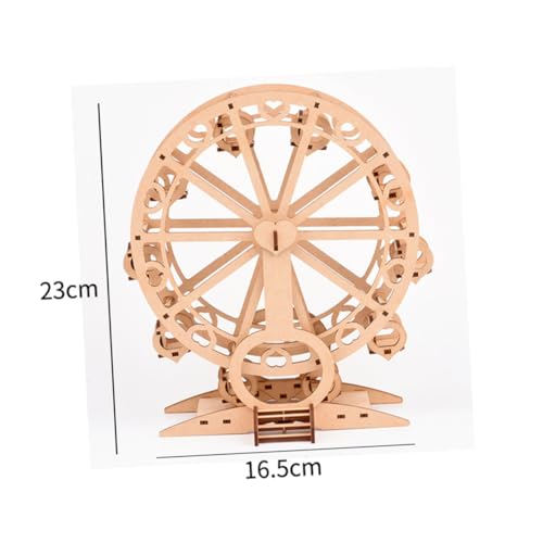 UPKOCH 1Stk Riesenrad aus Holz für lehrreich Holzhandwerksmodell Kinderspielzeug Rätsel DIY-Riesenradmodell Riesenradmodell aus Holz gebaut Puzzle Kunsthandwerk Hölzern von UPKOCH