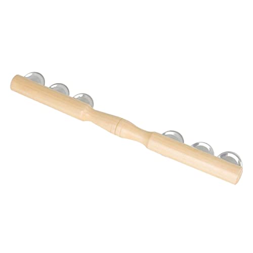 UPKOCH 1stk Glockenbecken Perkussionsmusik- Pädagogisches Jingle Bell Stick Für Percussion- Desktop-musikspielzeug Jingle-Bell-Stick Hölzern von UPKOCH