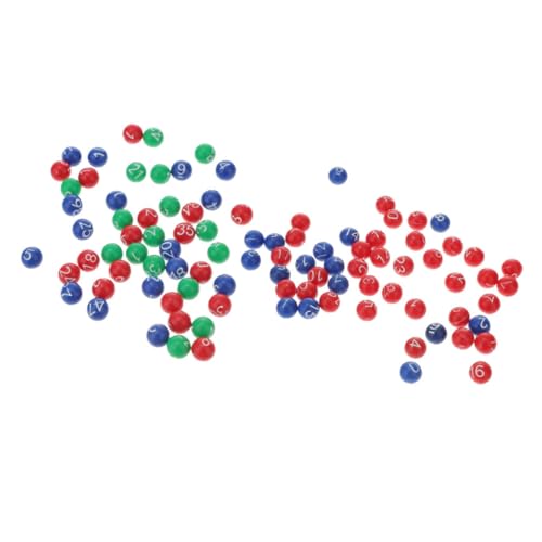 UPKOCH 2 Packungen Ball der Lotteriemaschine Minispiele Zahlenkugeln für die Verlosung Party Tombola Bälle Macke Fasching Spiele plastikball Farbige Lotteriekugeln Nahtlose Plastikbälle von UPKOCH