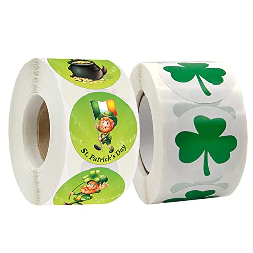 UPKOCH 2 Rollen Irland-Aufkleber klebesticker Stickers Aufkleber Etikettenaufkleber übertragen Aufkleber für Kinder Geschenketiketten Geschenkaufkleber st. Patricks Day Aufkleber Siegel von UPKOCH