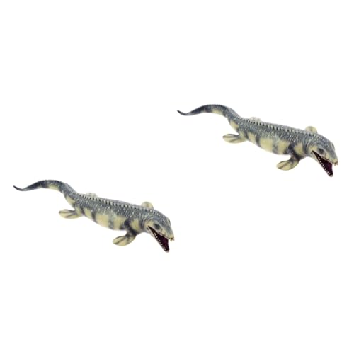 UPKOCH 2 STK Dinosaurier Tiere Dinosaurier Spielzeug Dinosaurier-lernspielzeug Kleine Dinosaurierfiguren Dinosaurier-Tiere-Modell Dinosaurier-modellspielzeug Plastik Yellow von UPKOCH